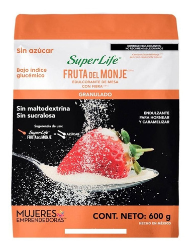 Endulzante Super Life Fruta Del Monje 600 G Granulado