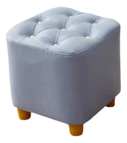 Elegante Reposapiés Otomano Para Decoración Del Azul