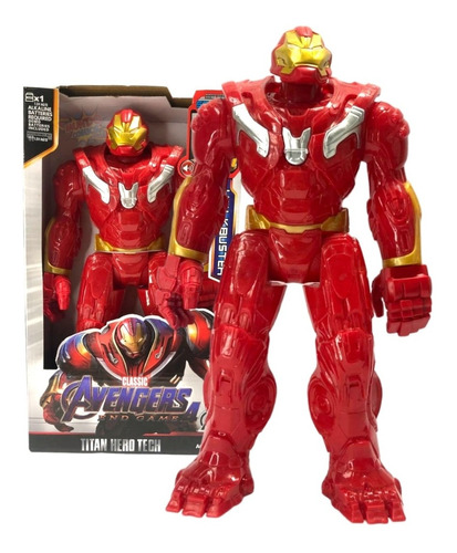 Muñeco De Hulkbuster Articulado Con Luz Y Sonido 30cm