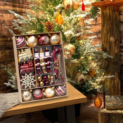 Juego De Adornos De Bolas De Navidad, Decoración Estilo C