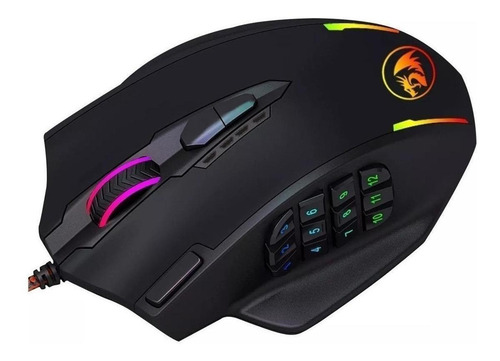 Imagen 2 de 2 de Mouse de juego Redragon Impact M908 negro