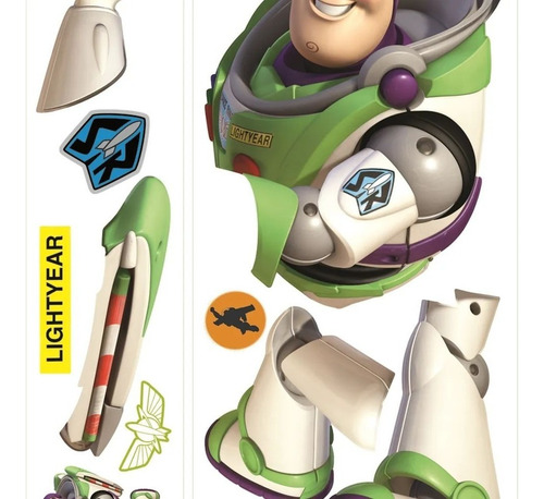 Imagem 4 de 4 de Adesivo Reutilizável Buzz Lightyear Toy History Importado