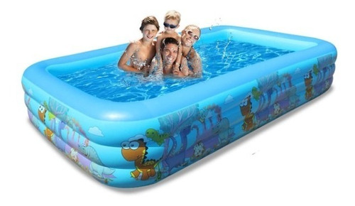 Piscina Inflable Rectangular 150x105x55cm Verano 3 Anillos