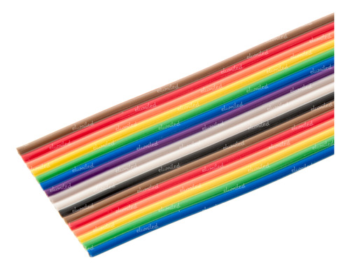 4 Metros Cable Plano 16 Conductores 16 Colores 28 Awg