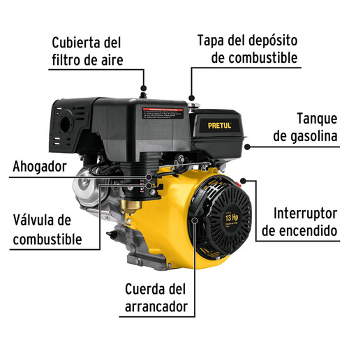 Motor A Gasolina 13 Hp, 4 Tiempos, Pretul 28115