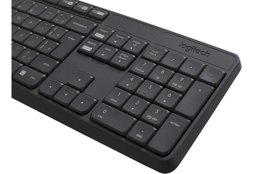 Imagen 3 de 6 de Combo Teclado Mouse Inalambrico Kit Mk235 Logitech Usb Es Pc