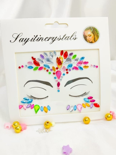 Set De 6 Face Gems Catrina Rostro Disfraz Piedras Sticker