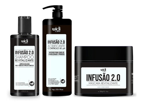 Kit Widi Care Infusão 2.0 Shampoo + Máscara + Acidific. 1kg