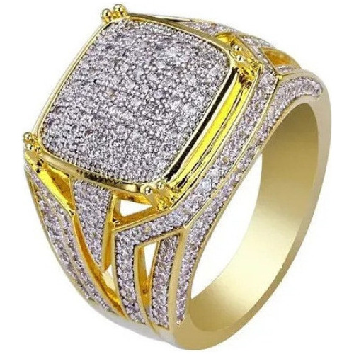 Anillo De Diamante Insertado Para Hombre Anillo Neg Para Hom