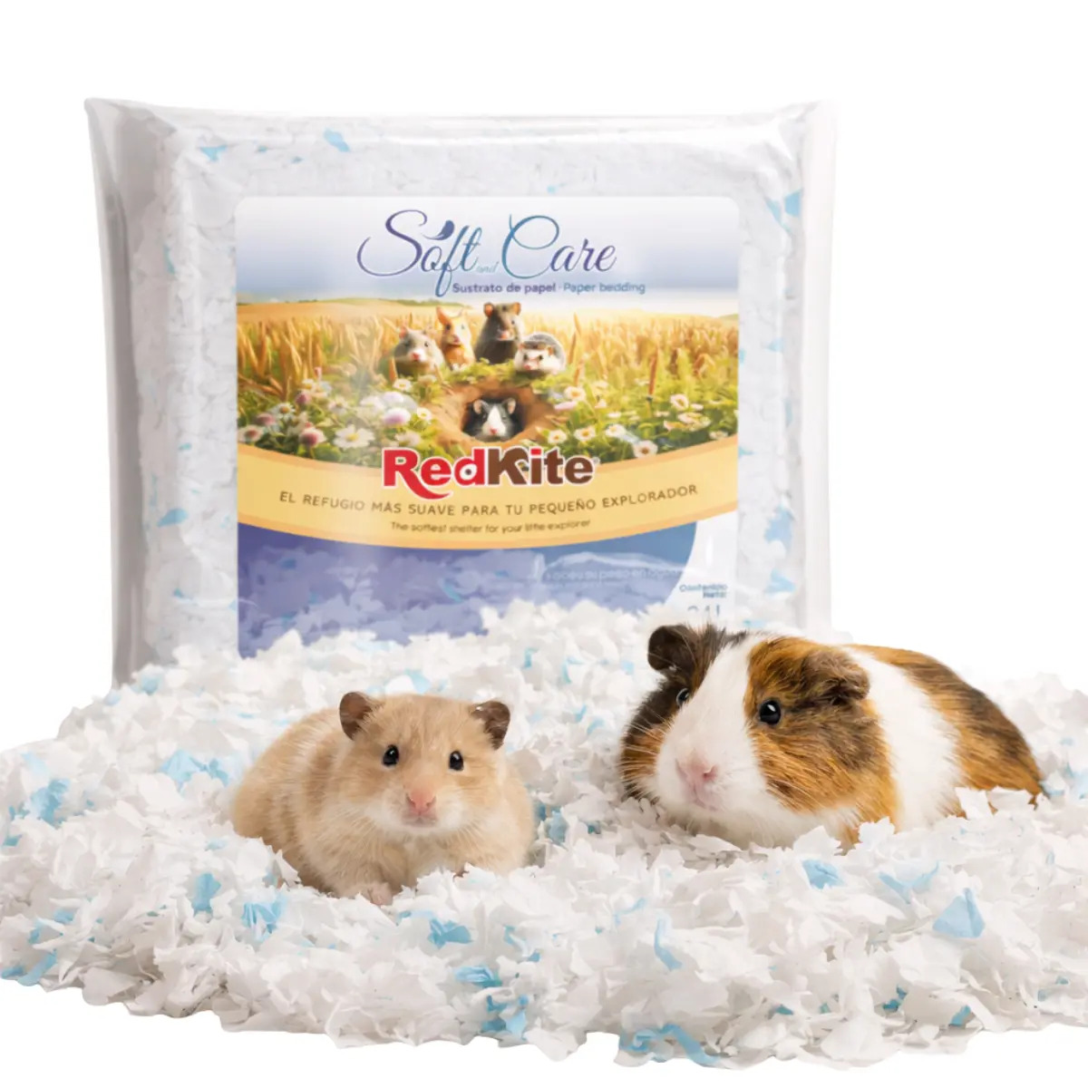 Sustrato De Papel Para Hámster Conejo Cuyo Redkite Absorbente Sin Polvo Soft & Care