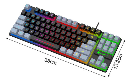 Teclado Para Juegos Teclado Con Cable Usb Ergonómico,