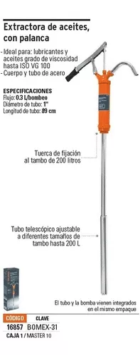 BOMBA TRASVASE DE ACEITE Y GASOIL