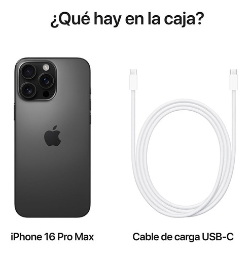 iPhone 16 Pro Max 256/8gb 48 + 48 + 12mp/12mp 6.9 Negro