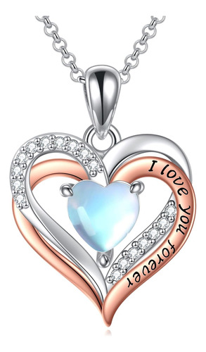 Yfn Collar De Corazón Para Mujer De Plata De Ley 925 Con For