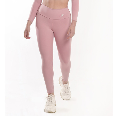 Licra Deportiva Para Mujer Pretina Alta Rosada Legging 12