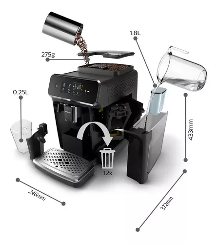 Cafetera Philips Automatica Series 2200 Lattego