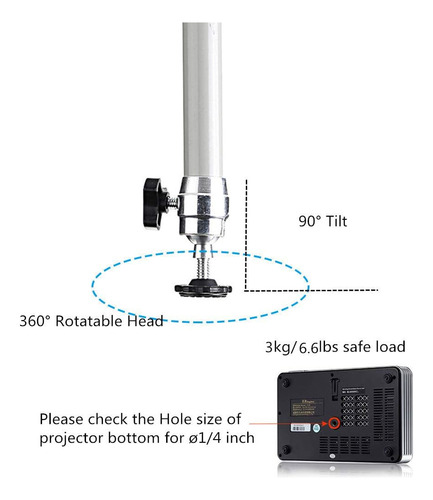 Lantwoo Proyector Universal Soporte De Montaje En Techo De P