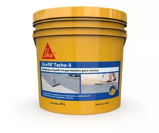 Impermeabilizante Para Techos Y Terrazas Sikafill Techo-3 4l