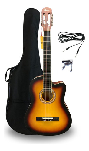 Violão Tagima Memphis Ac-60 Nylon Elétrico Capa Cabo Capo \