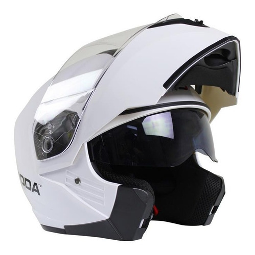 Casco Roda Luminar Abatible Luz Led Gafas Certificado Dot