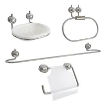 Comprar Sets De Accesorios Para Baño 4 Piezas Cromo