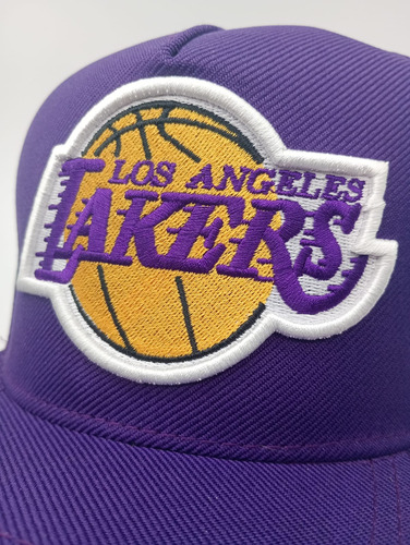 Gorra Flat Equipos Varios Ajustable Deportes Premium Moda Violeta Lakers 1 Medida Ùnica Ajustable Lisa