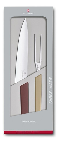 Set De Cuchillo Y Tenedor Victorinox® Línea Swiss Mordern Color Variado
