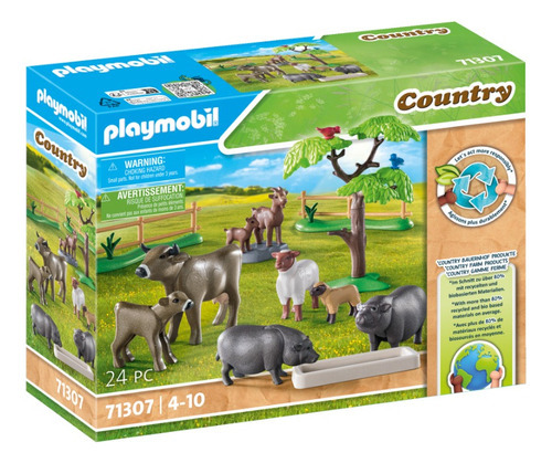 Playmobil Country Set Animales 71307 Cantidad De Piezas 24
