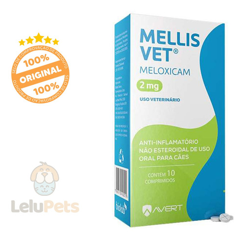 Mellis Vet 2,0 Mg Avert 10 Comprimidos Para Cachorro