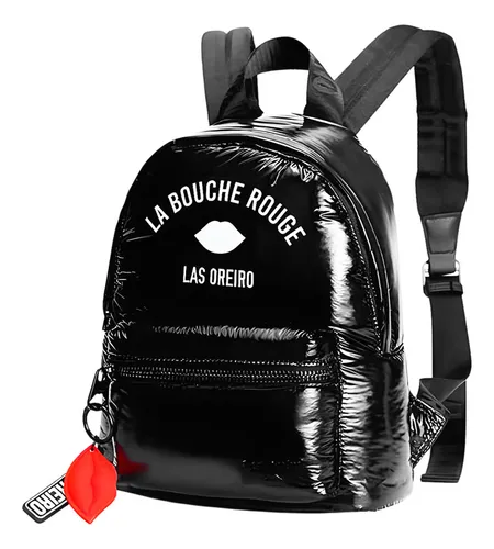 Mochilas Mujer Urbanas Ecocuero Negra Una Tira Cruzada