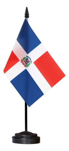 Bandera De Escritorio Anley 30 Cm De Altura - Rep Dominicana