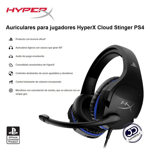 Imagen 2 de 10 de Diadema Gamer Hyperx Cloud Stinger Pc, Ps5 Ps4, Xbox, 3.5mm