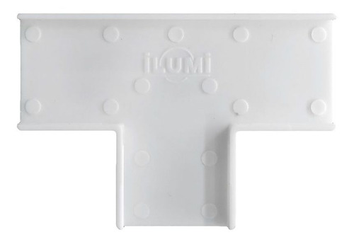 Imagem 2 de 3 de 10 Peças Tipo T Acabamento P/ Canaleta Branco 10x20mm Ilumi