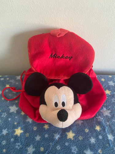 Mochila Peluche Mickey Mouse Roja 28 Cm