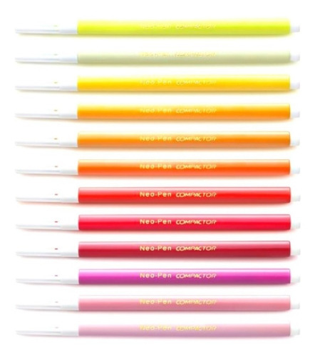 Canetinhas Coloridas 36 Cores Neo Pen Gigante Compactor