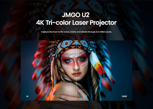 Jmgo Proyector Láser U2 4k Tri-color Ultra Short Throw Tv