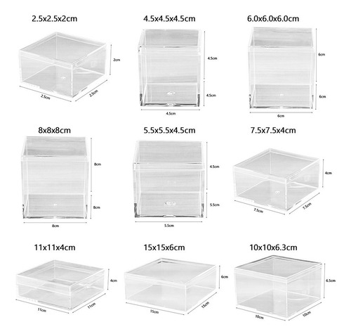 Caja De Almacenamiento Cuadrada Para Caramelos, Vitrina Prot