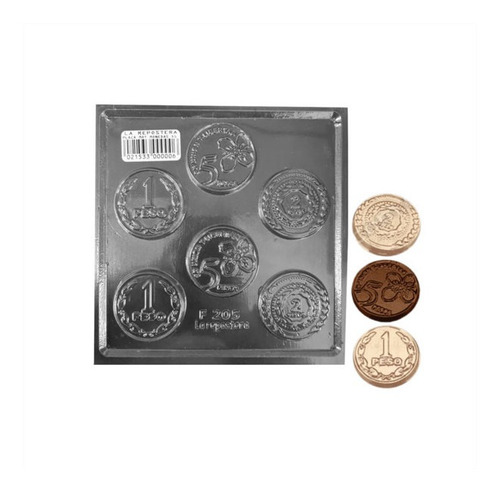 Molde/placa Para Bombon/souvenir Monedas De Chocolate X4