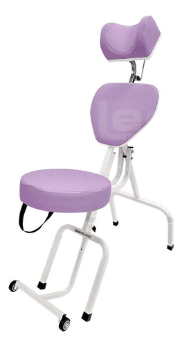 Cadeira Dobrável C/ Rodinhas Maquiagem Sobrancelha Estética