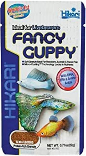 Hikari Tropical Fancy Guppy Fish Food, 0.77 Onzas (22g)
