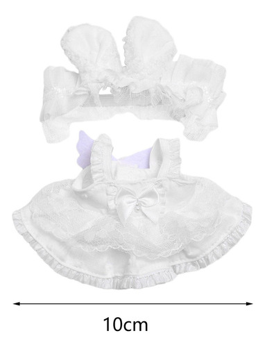 Vestido De Encaje Para Muñecas, Diadema Con Orejas De