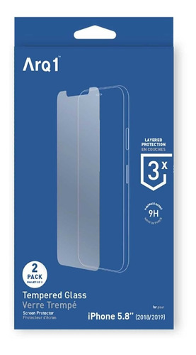 Mica Vidrio Arq1 2 Piezas Para iPhone 11 Pro E iPhone XS 