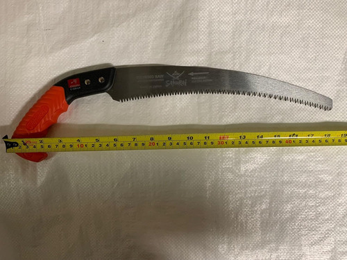 Sierra De Poda Kanzawa Samurai, Cuchilla Curva 33 Cm Naranja