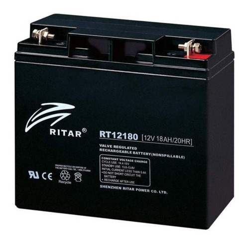 Batería Ritar Rt2180 12v 18ah Sistema De Alarmas Ups Vzh