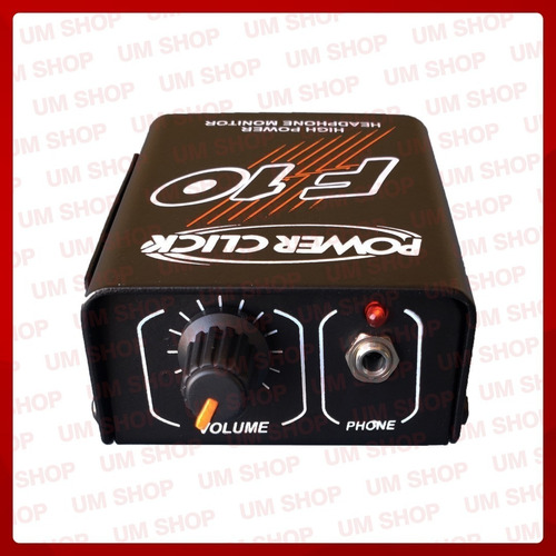 Amplificador De Fone Power Click F10 Retorno Individual Cor Preto Cor da luz Preto