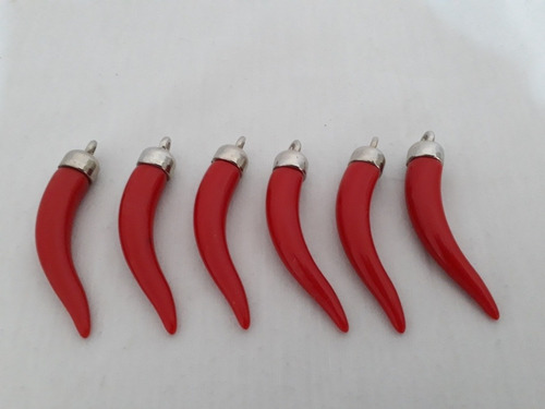 Dije Colmillo Cuerno Rojo Ideal Colgante Llavero Para Colgar