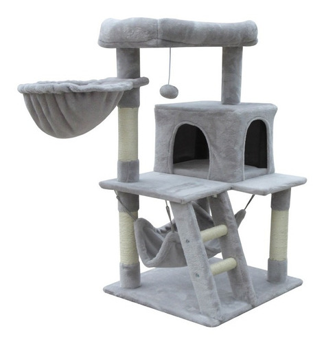 Imagen 4 de 4 de Rascador Para Gatos Una Casita Y Dos Hamacas