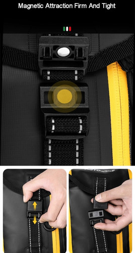 Imagen 7 de 9 de Bolsa Para Pierna Motocicleta Reflejante Mochila Impermeable
