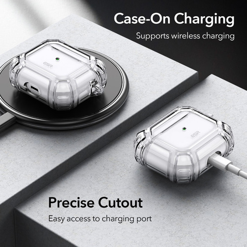 Capa Case Anti Impacto Esr Shock Armor Para AirPods 3 (2021) Cor Transparente