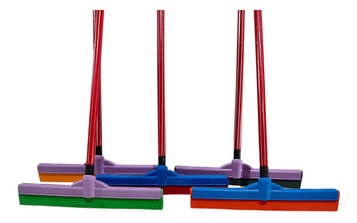 Kit 5 Rodo Plástico 30cm Com 5 Cabos
